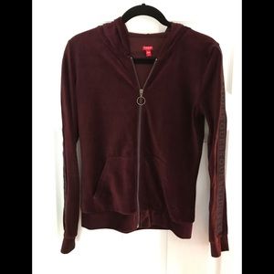 Guess Andrea Ribbed Velour Hoodie